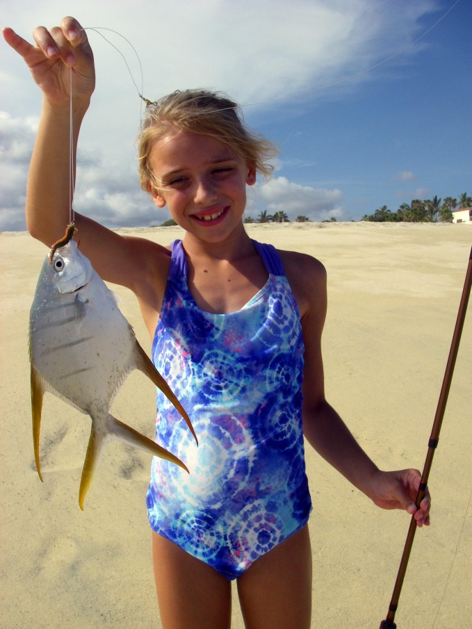 Hannah with her first exotic Gaffstopsail Pompano